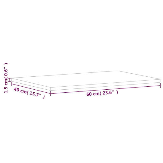 vidaXL Wood Countertop without Sink Beech wood solid wood