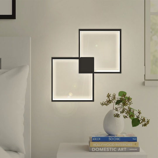 Megapap Estrid Lamp Wall LED Black 4x35cm Megapap Estrid Lamp Wall LED Black 4x35cm