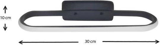Megapap Moki Lamp Wall with Integrated LED Black 5x10cm