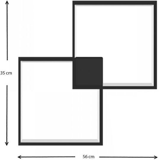 Megapap Estrid Lamp Wall with Integrated LED Black 4x35cm