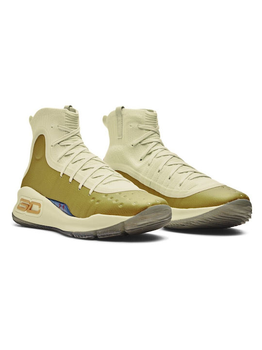 Under Armour Curry 4 High Basketball Shoes Gold
