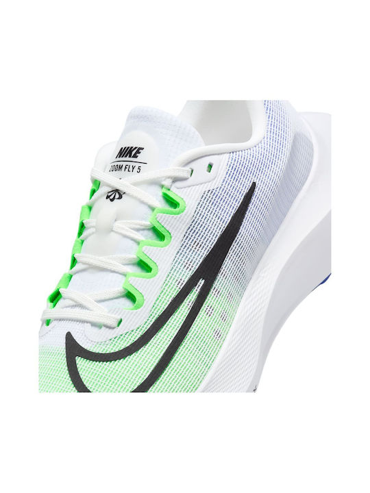 Zoom Fly 5 Sport Shoes Running White / Green Strike / Racer Blue / Black