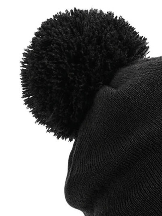 Beechfield Snowstar Pom Pom Beanie Männer Beanie Gestrickt in Schwarz Farbe