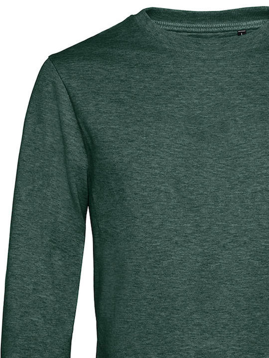 B&C Set In Men's Long Sleeve Promotional Sweatshirt Heather Dark Green