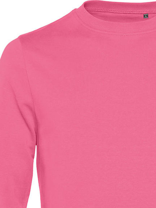 B&C Set In Men's Long Sleeve Promotional Sweatshirt Pink Fizz