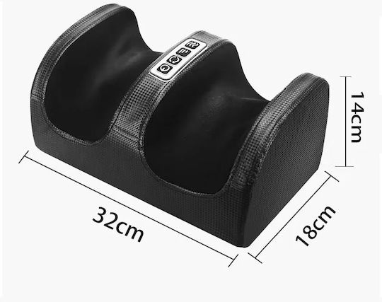 Health Electric Foot Massager Massage Device Shiatsu for the Legs with Infrared Heat Black