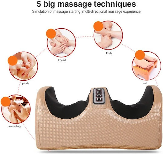Health Electric Foot Massager Масажен уред Шиацу за краката с Инфрачервена Топлина Златиста