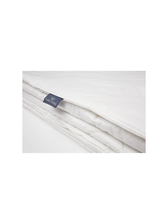 Valeria Home Set Pătură Supraînălțată Mătăsoasă 240x260 cm Bej 300 GSM