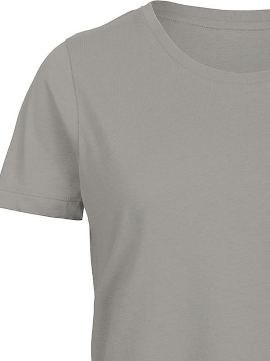 B&C Inspire Γυναικείο Διαφημιστικό T-shirt Κοντομάνικο Light Grey