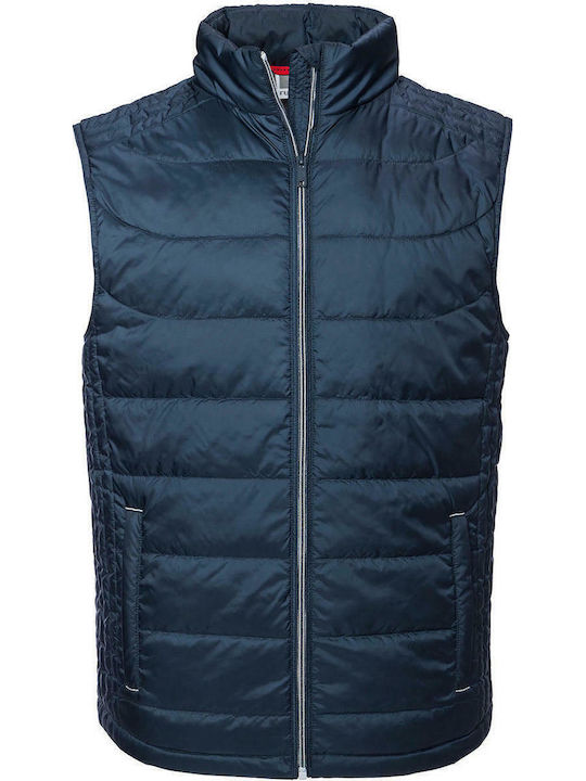 Russell Europe Men's Sleeveless Puffer Jacket Waterproof French Navy