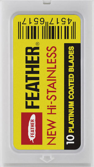 Feather New Hi-Stainless Platinum Coated Blades Резервни остриета 10бр