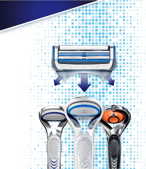 Gillette Skinguard Sensitive Резервни глави с 2 остриета и лубрикантна лента за чувствителна кожа 4бр