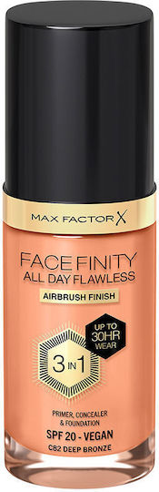 Max Factor All Day Flawless Facefinity 3 In 1 Liquid Foundation 82-deep Bronze 30ml