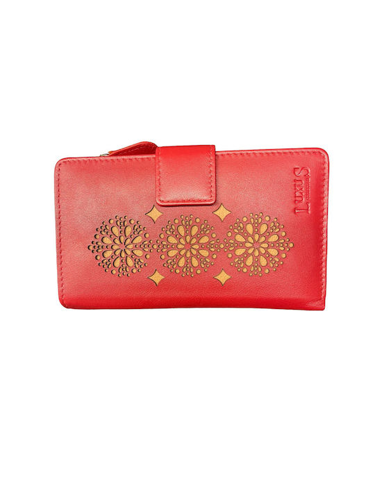 Luxus Leather Women's Wallet with RFID Red