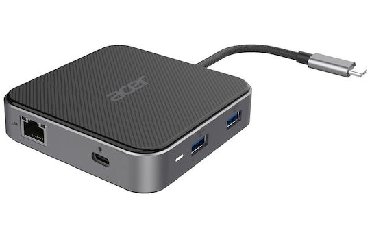 Acer USB-C Docking Station mit HDMI/DisplayPort 4K PD Ethernet Gray (HP.DSCAB.013)