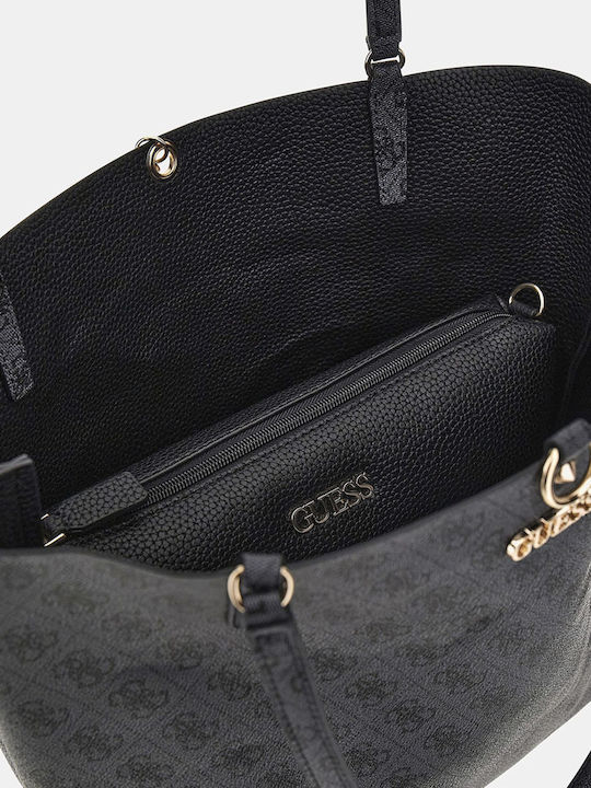 Alby Γυναικεία Τσάντα Shopper Ώμου Μαύρη