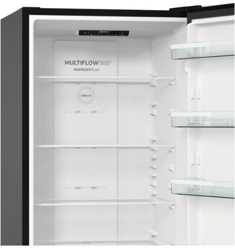 Gorenje Ψυγειοκαταψύκτης 331lt NoFrost Υ200xΠ60xΒ59.2εκ. Μαύρος NRK6202EBXL4