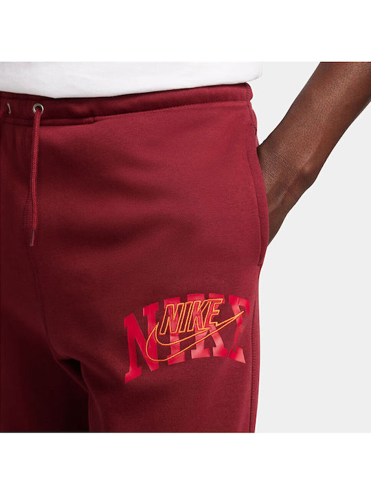 Sweatpants with Elastic Burgundy