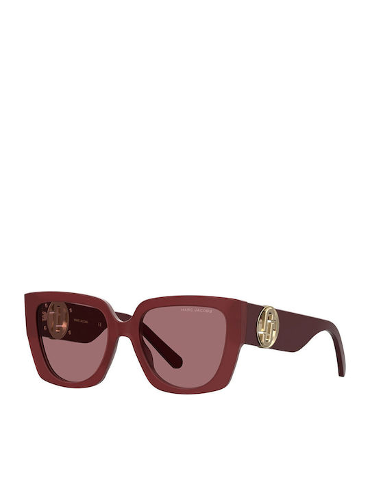 Marc Jacobs Women's Sunglasses with Burgundy Plastic Frame and Red Lens MARC 687/S C9A