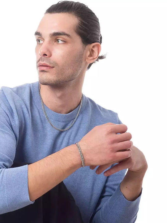Oxzen Chain Hand made of Stainless Steel Wide Thickness 6mm