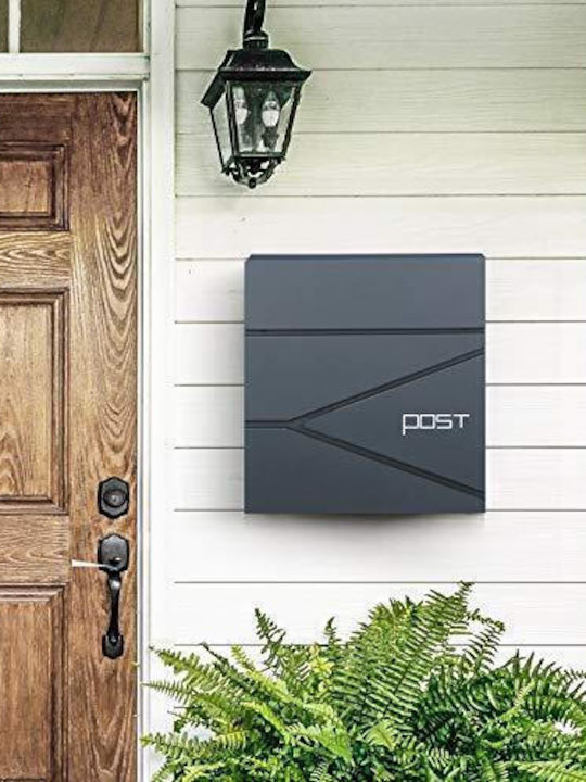 Songmics Outdoor Mailbox Metallic in Gray Color 10.5x37x37cm Songmics Outdoor Mailbox Metallic in Gray Color 10.5x37x37cm