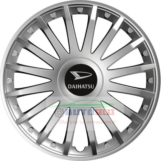 Versaco Car Hubcap Set Crystal with Daihatsu Emblem 13" 4pcs Silver