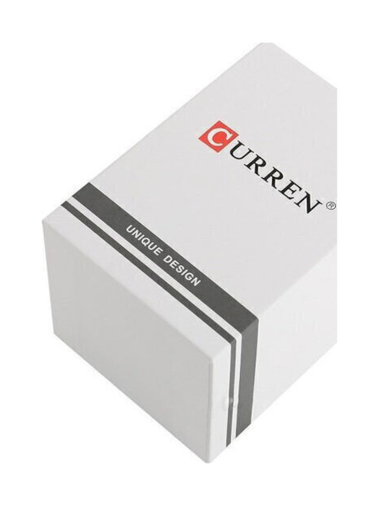 Curren Women's Watch Chronograph with Silver Metal Bracelet