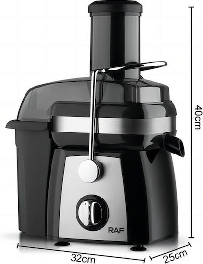 Raf R.2830 Multifunctional Food Processor 1200W with Pot 1.5lt and Jug Blender Black