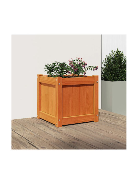 vidaXL Кутия за саксии Дърво Кафяв 40x40x40см.