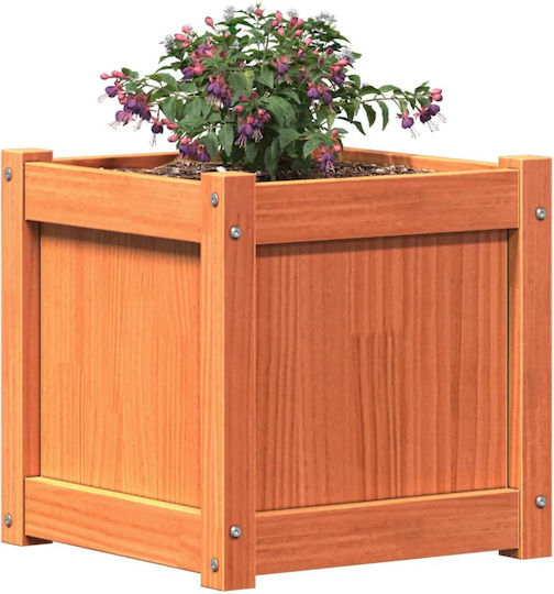 vidaXL Set 2 Planters Wooden Brown