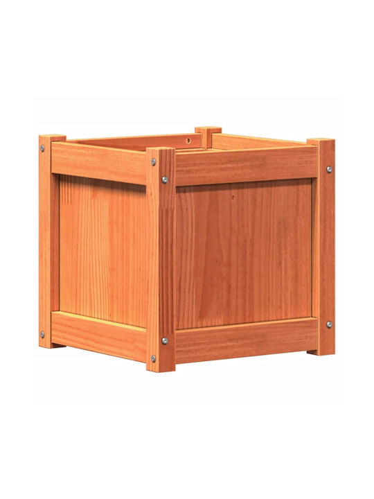 vidaXL Кутия за саксии Дърво Кафяв 40x40x40см.