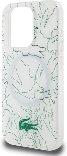 Lacoste Double Layer Repeat Magsafe Back Cover Πλαστικό Λευκό (iPhone 15 Pro)