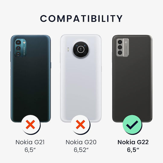 KWmobile Umschlag Rückseite Silikon mit Band Transparent (Nokia G22)