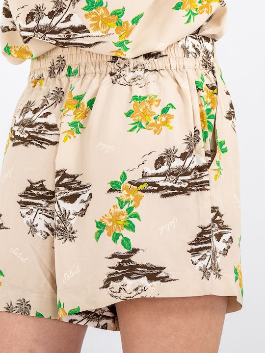 Femei Pantaloni scurți Beige Safar