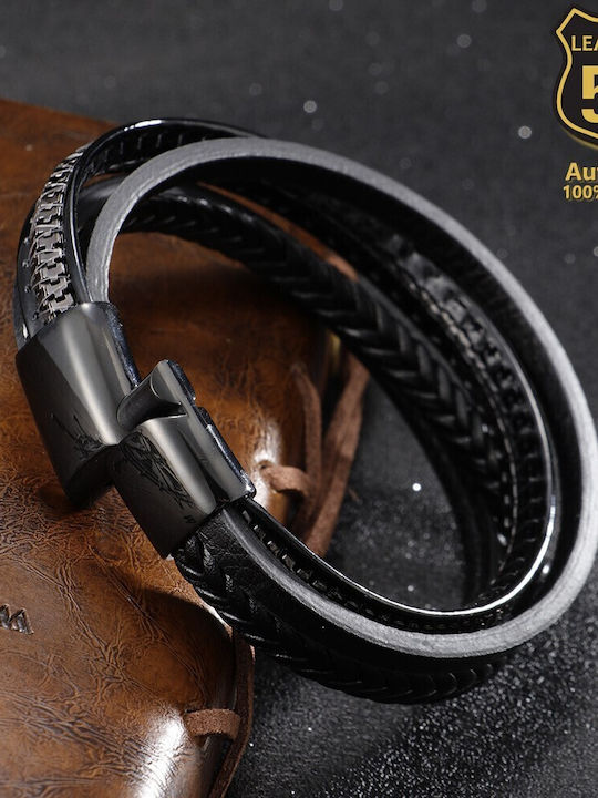 Leather 55 Men's Bracelet made of Leather