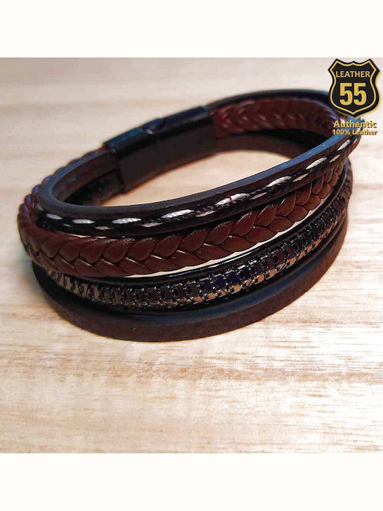 Leather 55 Men's Bracelet made of Leather