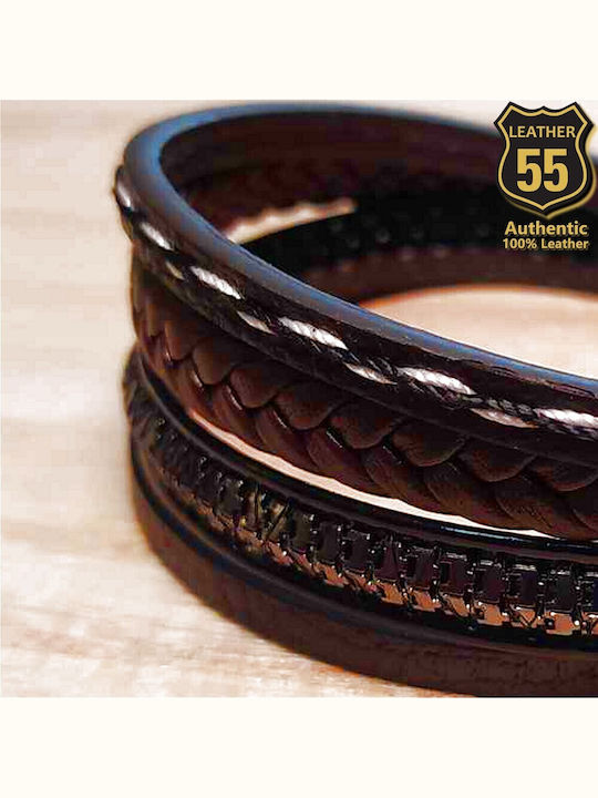 Leather 55 Men's Bracelet made of Leather