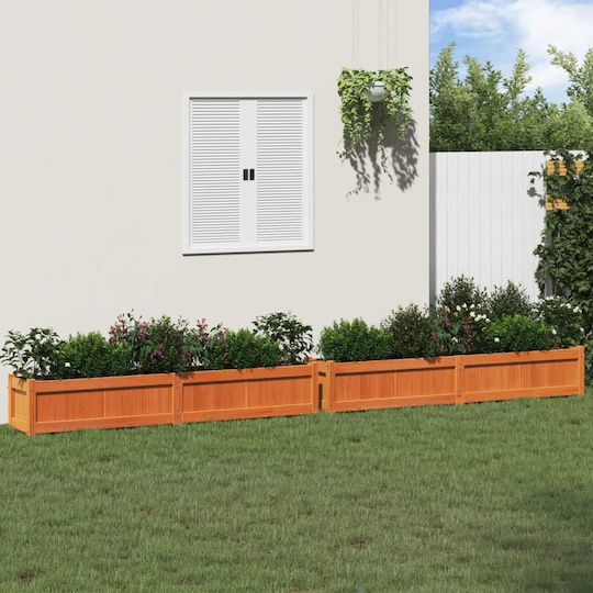 vidaXL Set 2 Planters Wooden Brown