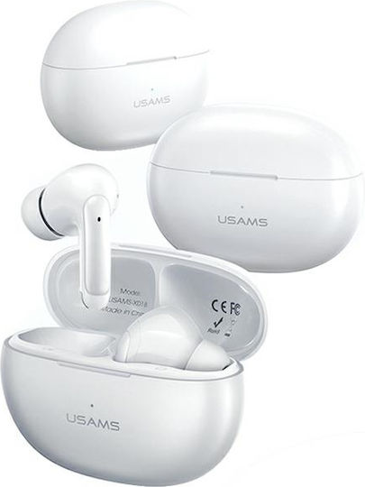 Usams X-Don Series Dual In-ear Bluetooth Handsfree Ακουστικά με Θήκη Φόρτισης Μωβ
