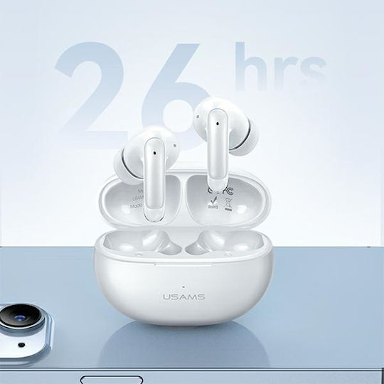 Usams X-Don Series Dual In-ear Bluetooth Handsfree Ακουστικά με Θήκη Φόρτισης Μωβ