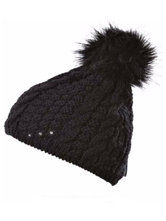 Kilpi Pom Pom Beanie Γυναικείος Fleece Σκούφος Πλεκτός σε Μαύρο χρώμα