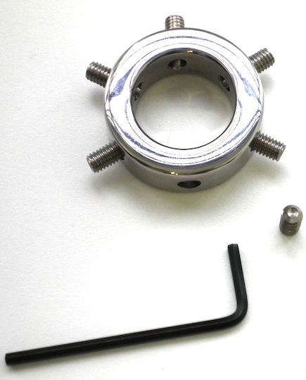 Kiotos BDSM Accessory Testicle Stranguler Ring σε Ασημί Χρώμα