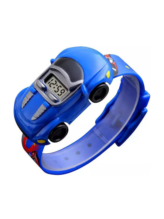 Skmei Детски Часовник Racing Cars с Каучукова/Пластмасова Каишка Dark Blue