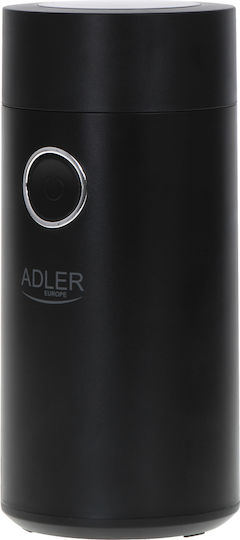 Adler Elektrischer Kaffeemühle 150W mit einer Kapazität von 75gr Schwarz