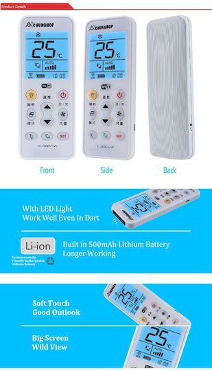 Chunghop RM-K-390EW Universal Τηλεχειριστήριο για Κλιματιστικό