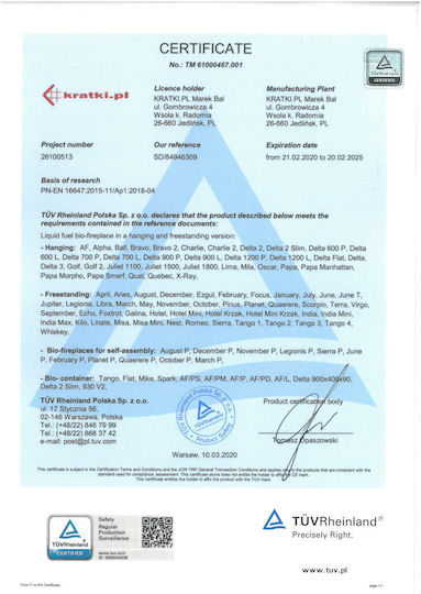 Kratki Επιδαπέδιο Τζάκι Βιοαιθανόλης Εσωτερικού / Εξωτερικού Χώρου Μαύρο