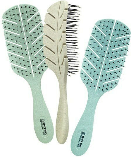 Beter Detangling Natural Fiber Cepillo Brush Hair for Detangling Green