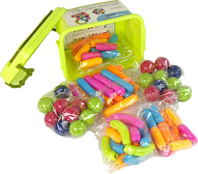 Lean Toys Μαγνητικό Παιχνίδι Κατασκευών Educational Trunk για Παιδιά 3+ Ετών