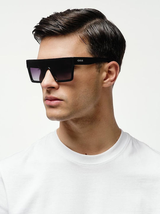 Cosselie Berkley Unisex Γυαλιά Ηλίου με Μαύρο Κοκκάλινο Σκελετό και Μαύρο Ντεγκραντέ Φακό
