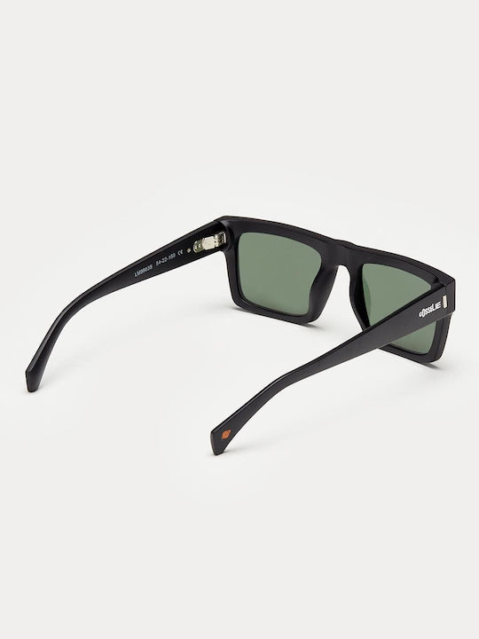 Cosselie Cadiz Men's Sunglasses with Black Horn-Rimmed Frame and Green Lens